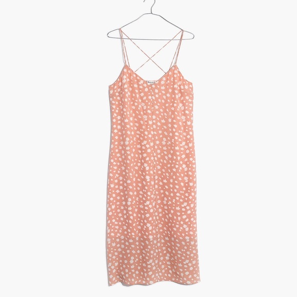 Madewell Silk Cami Slip Dress in Star Shower size 8 - Picture 2 of 4